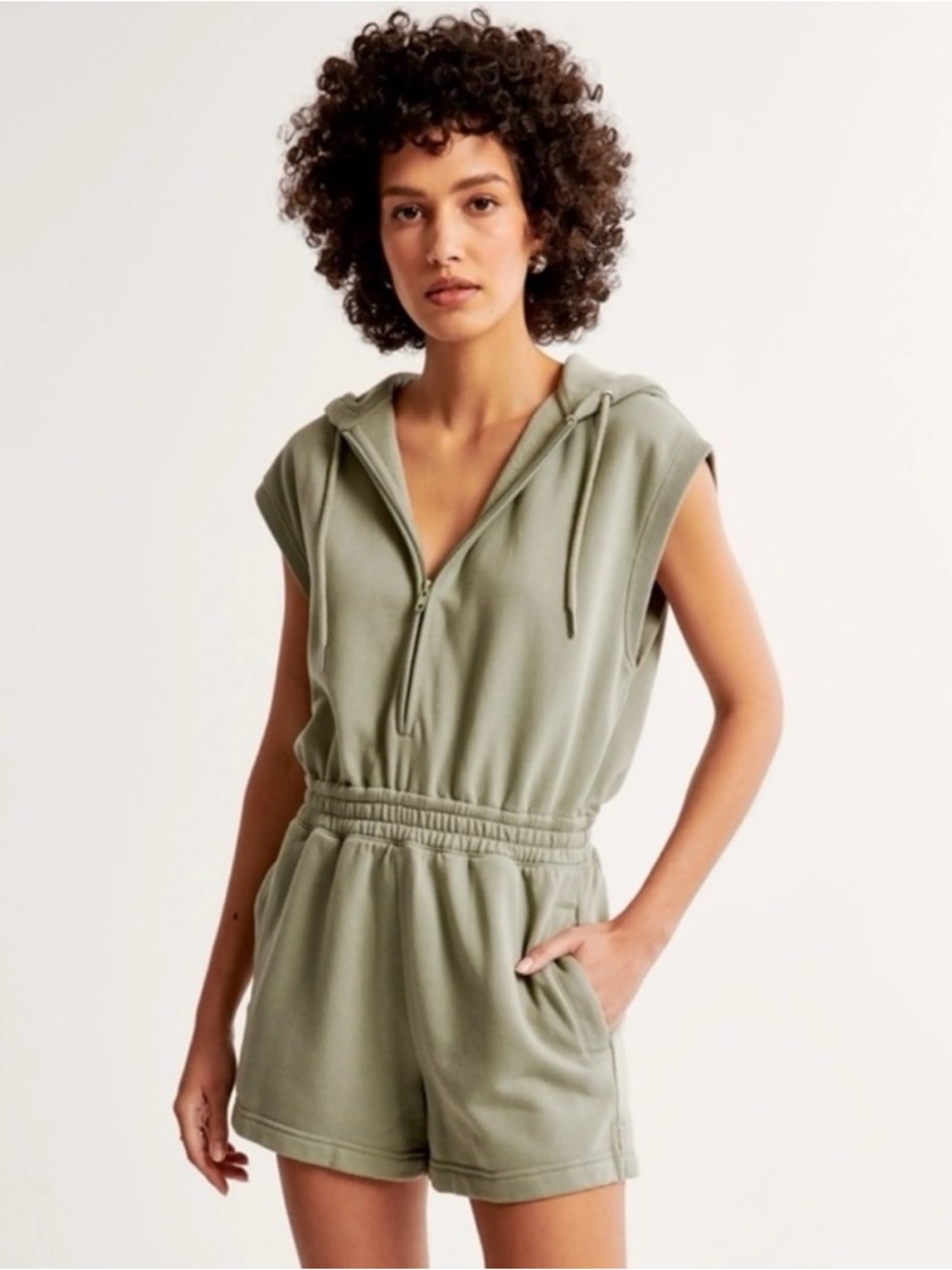 Abercrombie & Fitch Hooded fleece Romper